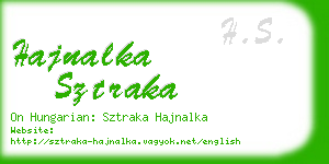 hajnalka sztraka business card